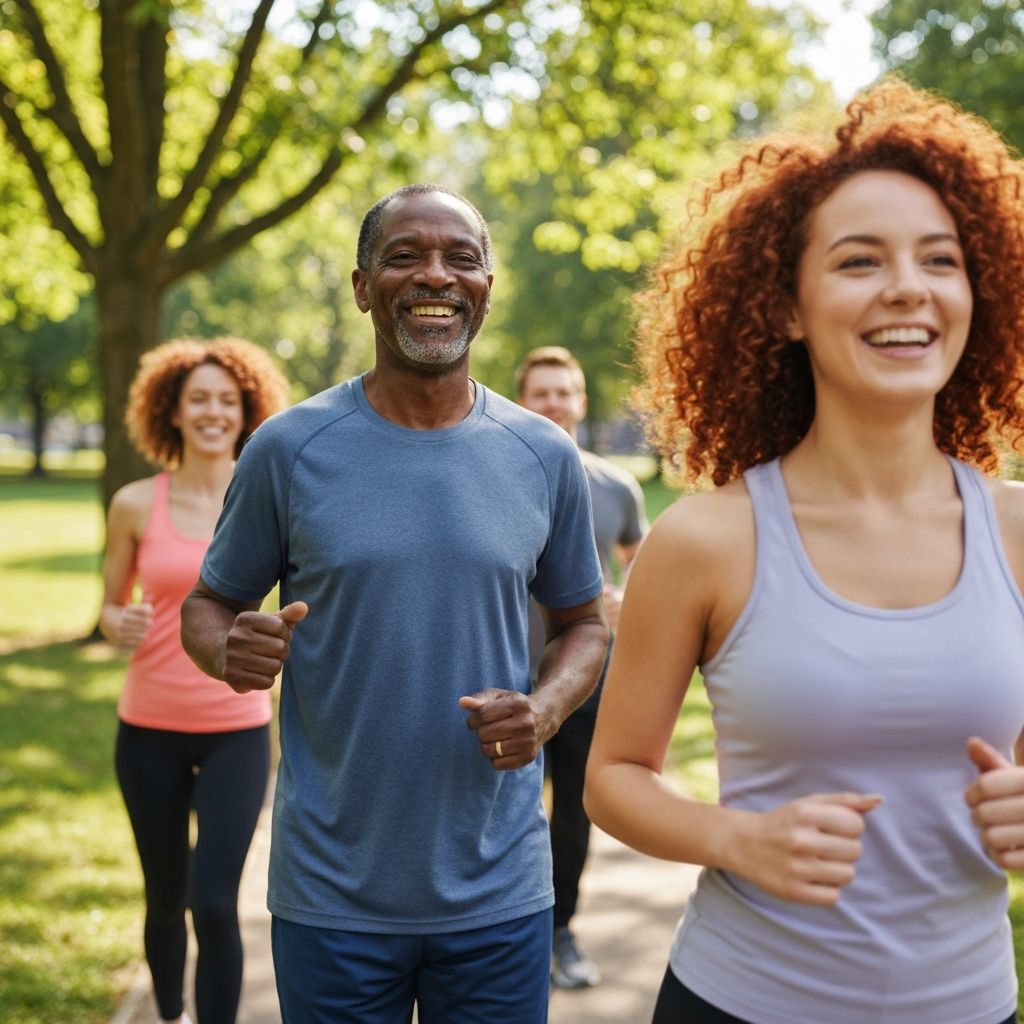 People walking outdoors in nature